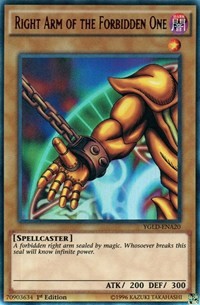 Right Arm of the Forbidden One (A) - YGLD-ENA20