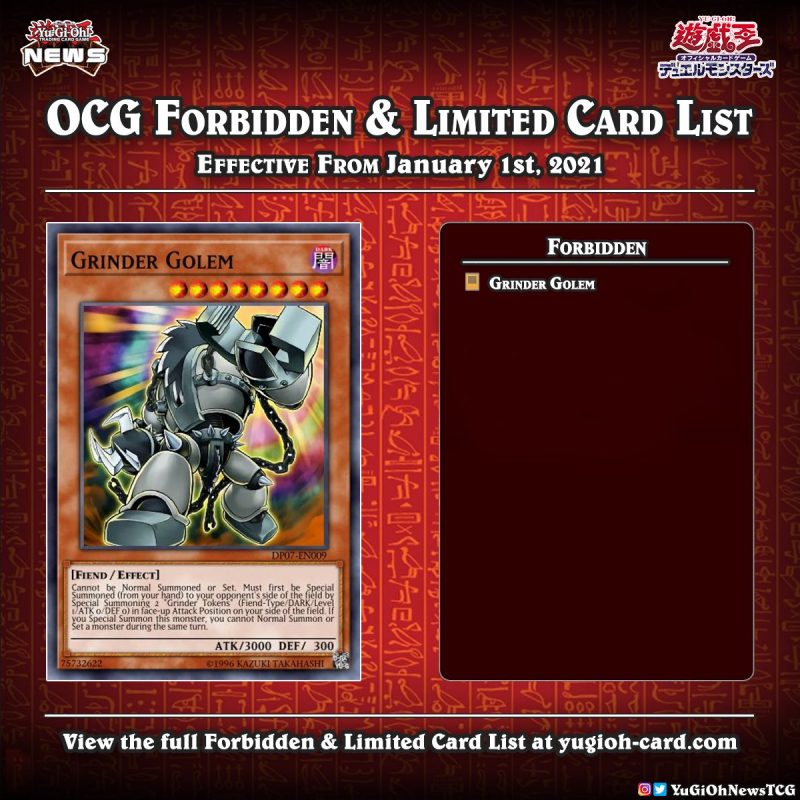 ❰𝗙𝗼𝗿𝗯𝗶𝗱𝗱𝗲𝗻 & 𝗟𝗶𝗺𝗶𝘁𝗲𝗱 𝗟𝗶𝘀𝘁❱Attention Duelists!The YuGiOh OCG Forbidden & Limite...