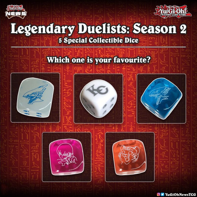 ❰𝗟𝗲𝗴𝗲𝗻𝗱𝗮𝗿𝘆 𝗗𝘂𝗲𝗹𝗶𝘀𝘁𝘀: 𝗦𝗲𝗮𝘀𝗼𝗻 2❱The official five dice of the upcoming YuGiOh “Le...