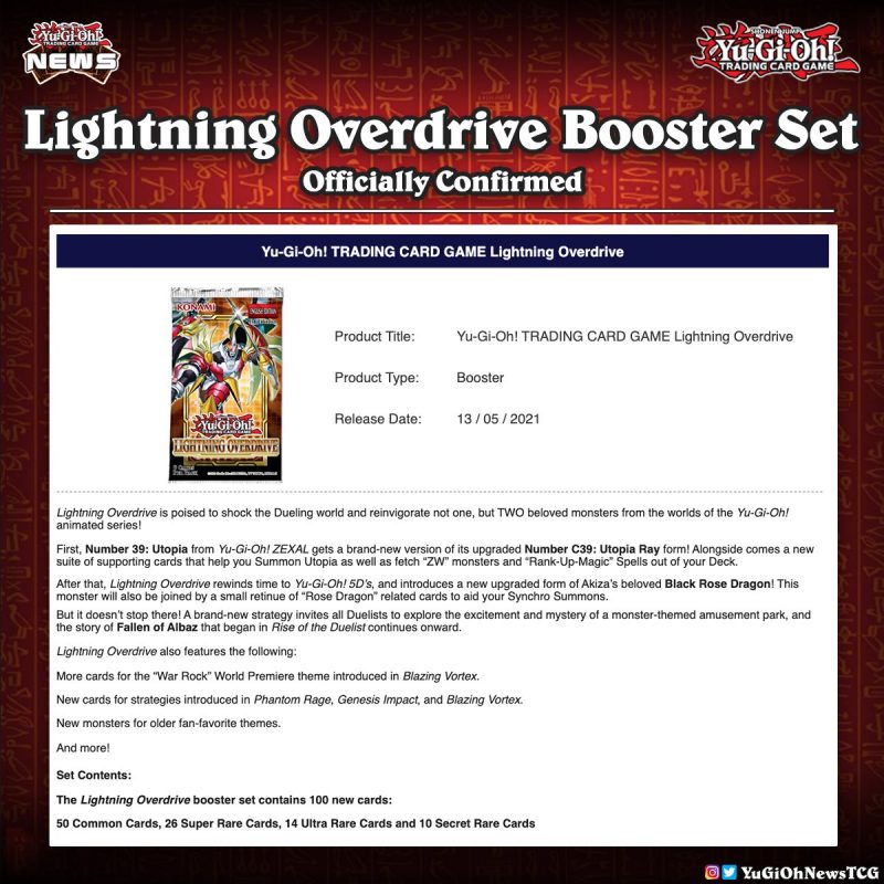 ❰𝗟𝗶𝗴𝗵𝘁𝗻𝗶𝗻𝗴 𝗢𝘃𝗲𝗿𝗱𝗿𝗶𝘃𝗲❱“Lighting Overdrive” officially confirmed for the TCG#遊戯王...
