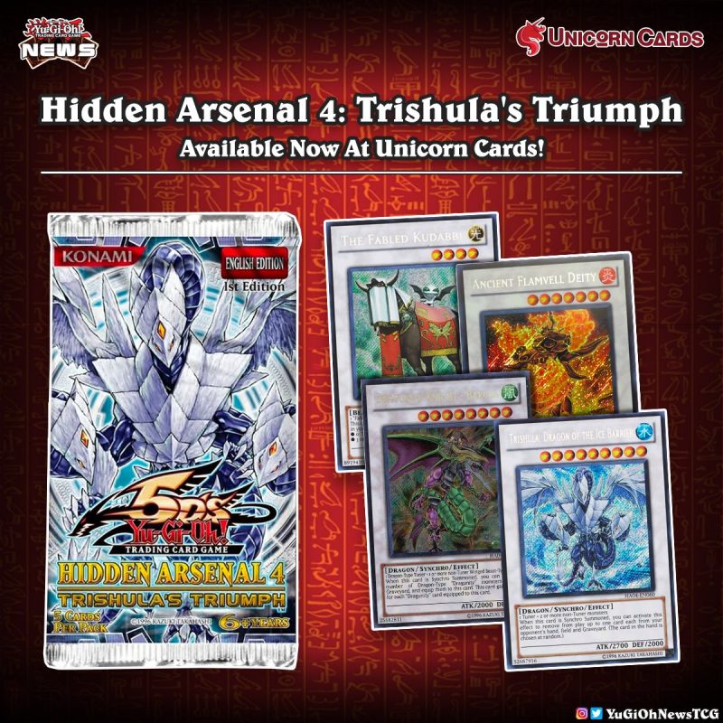❰𝗨𝗻𝗶𝗰𝗼𝗿𝗻 𝗖𝗮𝗿𝗱𝘀❱The old booster pack “Hidden Arsenal 4: Trishula's Triumph” is n...