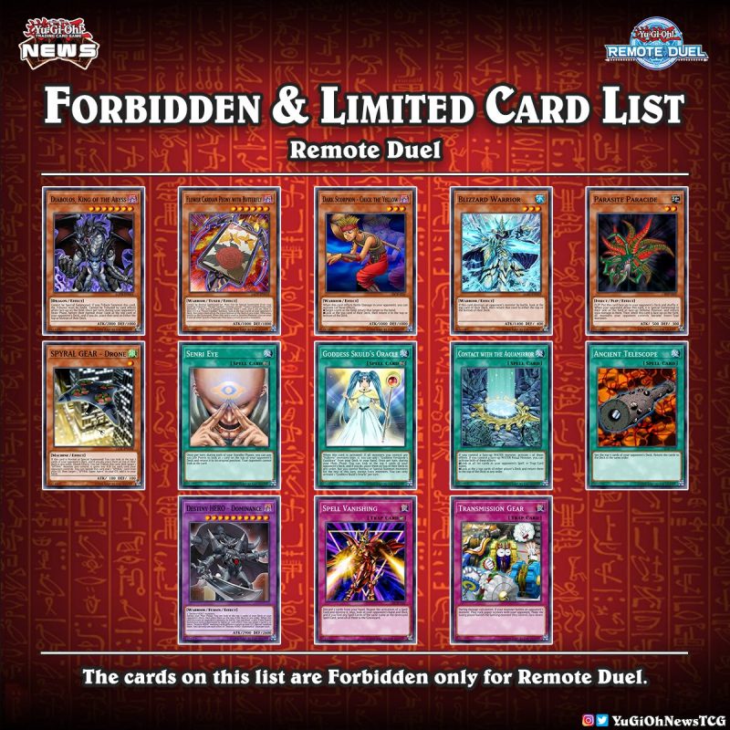 ❰𝗙𝗼𝗿𝗯𝗶𝗱𝗱𝗲𝗻 & 𝗟𝗶𝗺𝗶𝘁𝗲𝗱 𝗟𝗶𝘀𝘁❱ Attention Duelists!Certain types of card effects i...