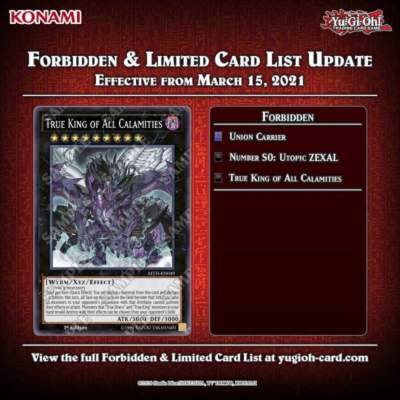 ❰𝗙𝗼𝗿𝗯𝗶𝗱𝗱𝗲𝗻 & 𝗟𝗶𝗺𝗶𝘁𝗲𝗱 𝗟𝗶𝘀𝘁❱ Attention Duelists!The YuGiOh TCG  Forbidden & Limi...
