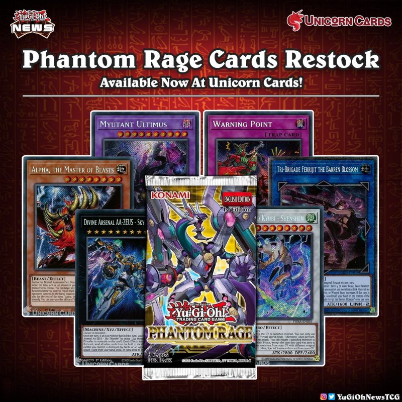 ❰𝗨𝗻𝗶𝗰𝗼𝗿𝗻 𝗖𝗮𝗿𝗱𝘀❱Single holo cards from "Phantom Rage" are now available on @Unic...