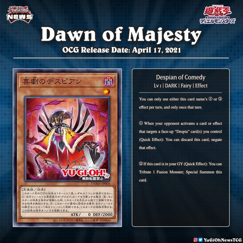 ❰𝗗𝗮𝘄𝗻 𝗼𝗳 𝗠𝗮𝗷𝗲𝘀𝘁𝘆❱The upcoming OCG “Dawn of Majesty” Booster Set will introduce ...