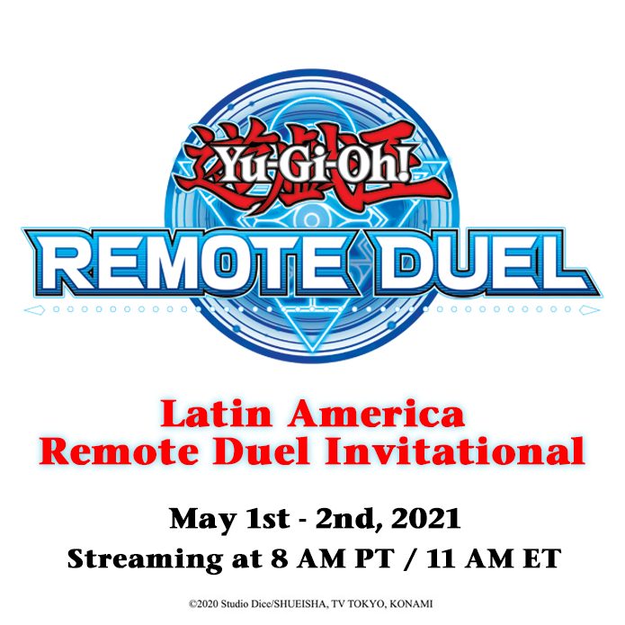 Don't miss the Latin America #YuGiOhTCG #RemoteDuel Invitational! Tune in to wat...