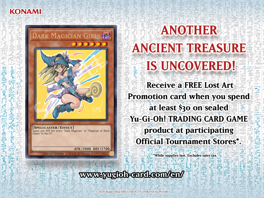 Receive a FREE Lost Art Promotion card when you spend at least $30 on sealed Yu-...