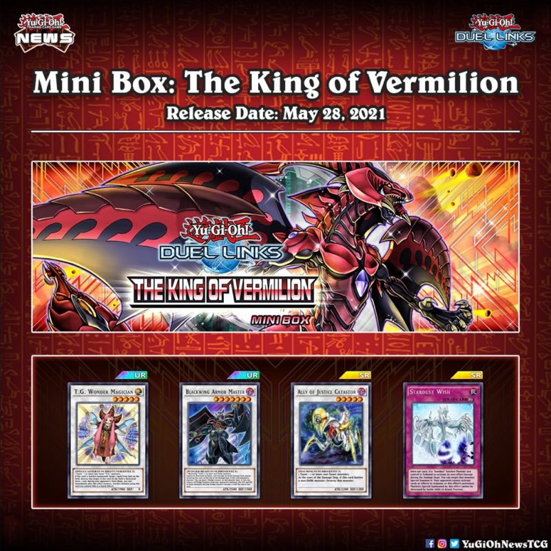 ❰𝗗𝘂𝗲𝗹 𝗟𝗶𝗻𝗸𝘀❱The 34th Mini Box: “The King of Vermillion” has been released#遊戯王 ...