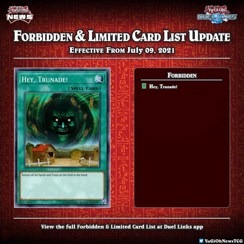 ❰𝗗𝘂𝗲𝗹 𝗟𝗶𝗻𝗸𝘀❱ Attention Duelists! The Forbidden & Limited List for Duel Links h...