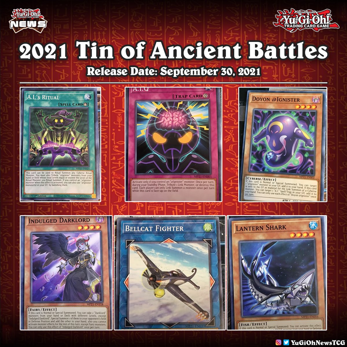 YuGiOh 2021 TIN OF ANCIENT BATTLES CaseFACTORY SEALED 12 Tins *IN STOCK* 