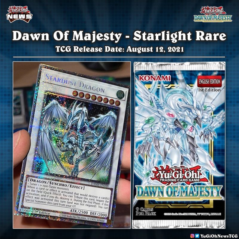 ❰𝗗𝗮𝘄𝗻 𝗼𝗳 𝗠𝗮𝗷𝗲𝘀𝘁𝘆❱Stardust Dragon Starlight Rare has been revealed  Credit: dyna...