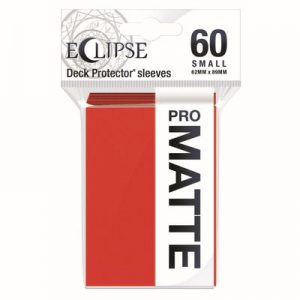 PRO-Matte Eclipse Small Deck Protector Sleeves - Apple Red (60-Pack)