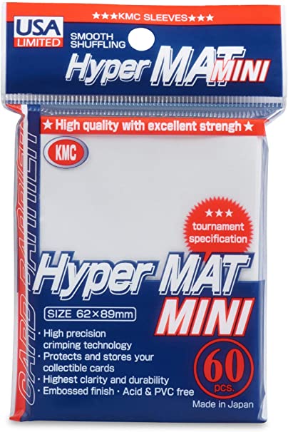 USA Limited KMC Card Barrier - Hyper Matte Mini - White (60-Pack)