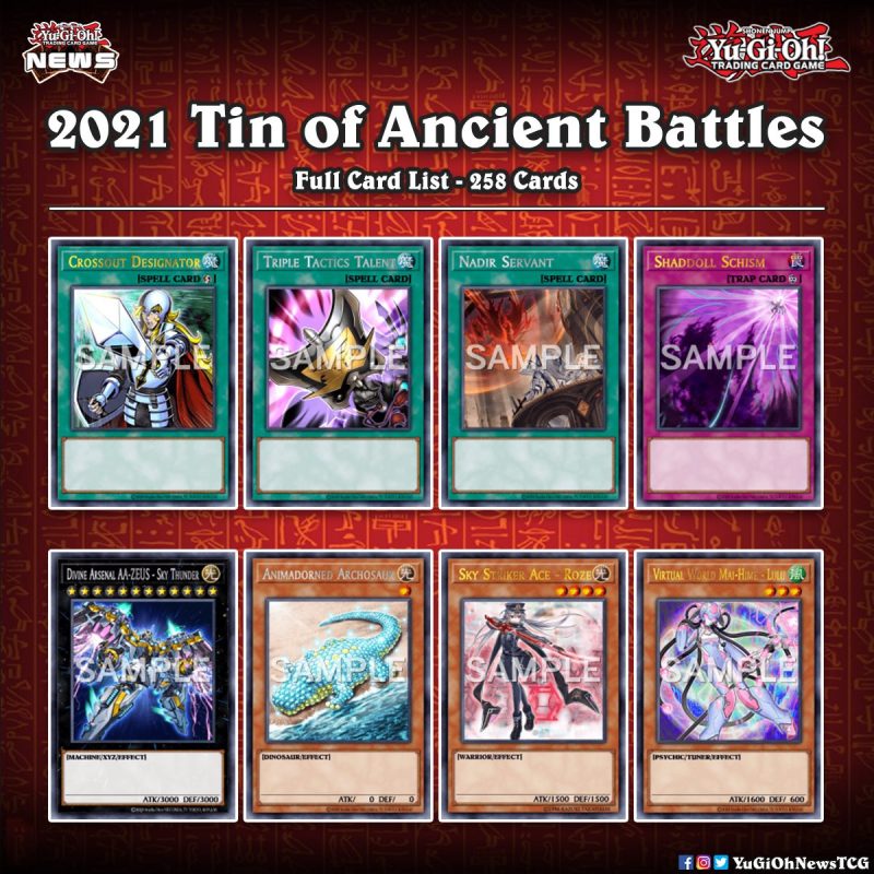 ❰2021 𝗧𝗶𝗻 𝗼𝗳 𝗔𝗻𝗰𝗶𝗲𝗻𝘁 𝗕𝗮𝘁𝘁𝗹𝗲𝘀❱The full card list of the upcoming 2021 Mega Tin h...