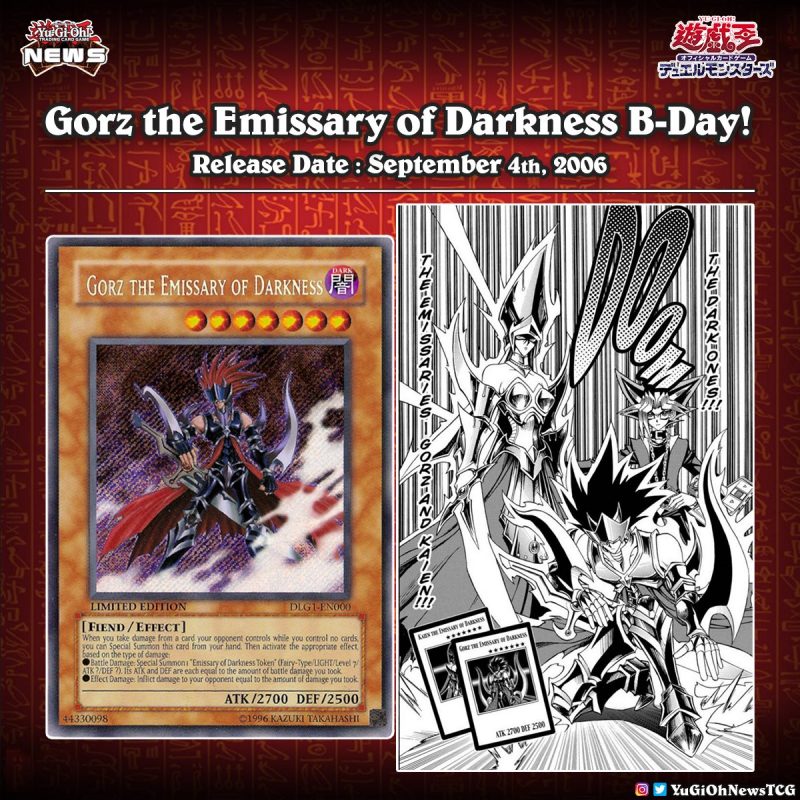 ❰𝗬𝘂-𝗚𝗶-𝗢𝗵 𝗕-𝗗𝗮𝘆❱Today is the birthday of the OCG “Gorz the Emissary of Darkness...