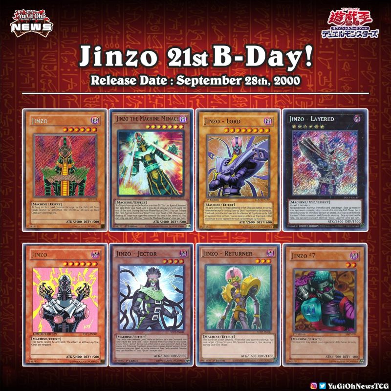 ❰𝗬𝘂-𝗚𝗶-𝗢𝗵 𝗕-𝗗𝗮𝘆❱Today is the birthday of the OCG “Jinzo”  This card was introdu...