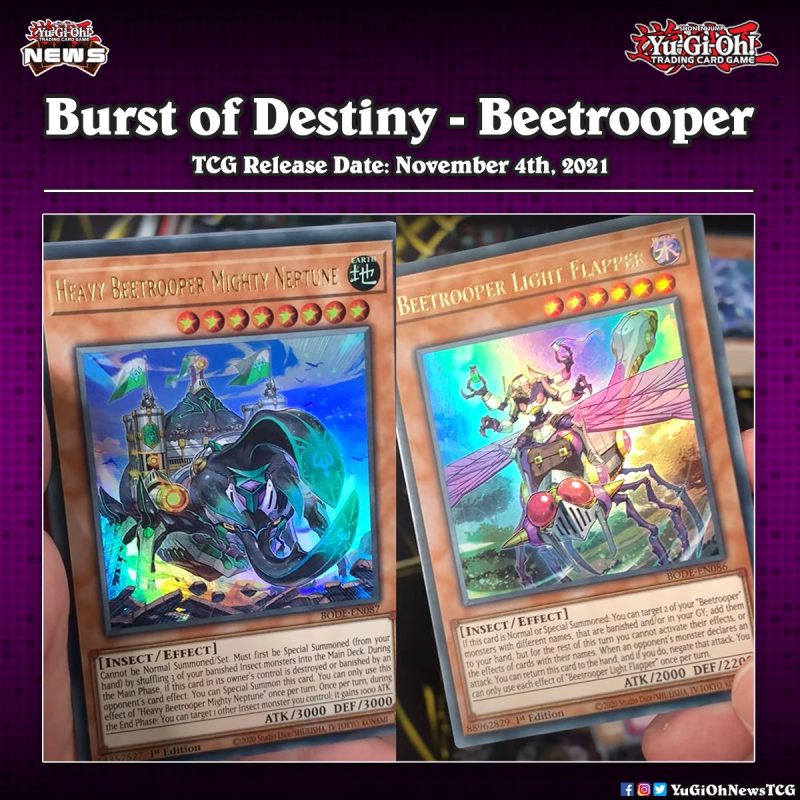 ❰𝗕𝘂𝗿𝘀𝘁 𝗼𝗳 𝗗𝗲𝘀𝘁𝗶𝗻𝘆❱Here are a few new Beetrooper cards from the upcoming TCG set...