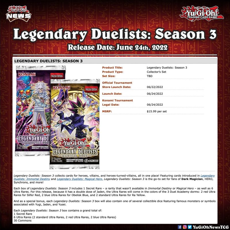 ❰𝗟𝗲𝗴𝗲𝗻𝗱𝗮𝗿𝘆 𝗗𝘂𝗲𝗹𝗶𝘀𝘁𝘀: 𝗦𝗲𝗮𝘀𝗼𝗻 3❱Legendary Duelists: Season 3 is the go-to set for...