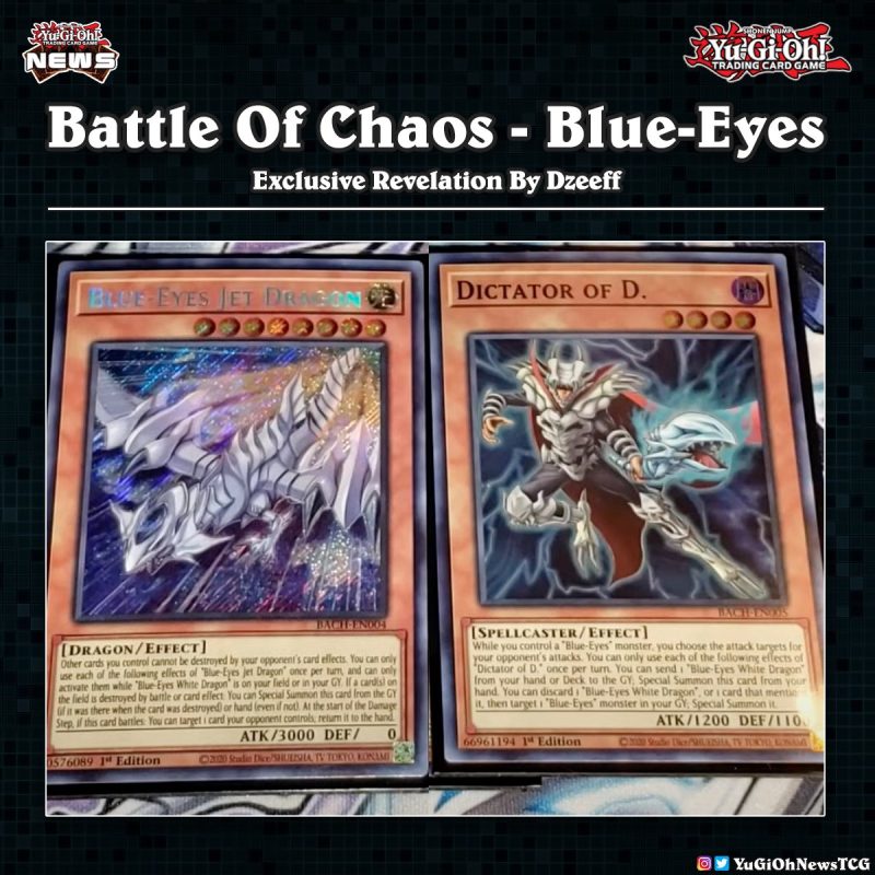 ❰𝗕𝗮𝘁𝘁𝗹𝗲 𝗢𝗳 𝗖𝗵𝗮𝗼𝘀❱The new Blue-Eyes cards from the upcoming “Battle Of Chaos” se...