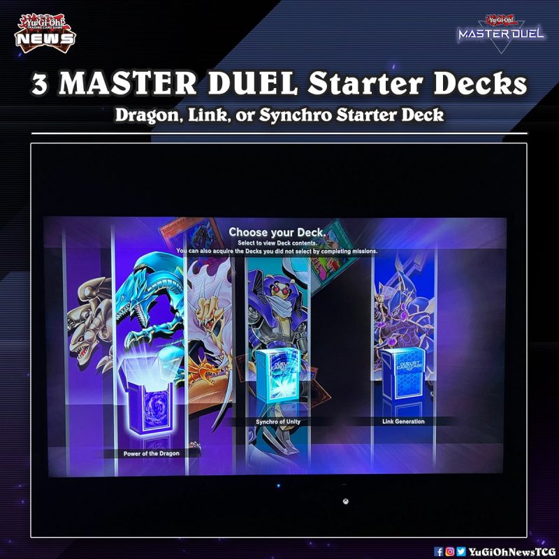 ❰𝗠𝗔𝗦𝗧𝗘𝗥 𝗗𝗨𝗘𝗟❱Three Starter Decks will be available in MASTER DUEL #YuGiOh #遊戯王 ...