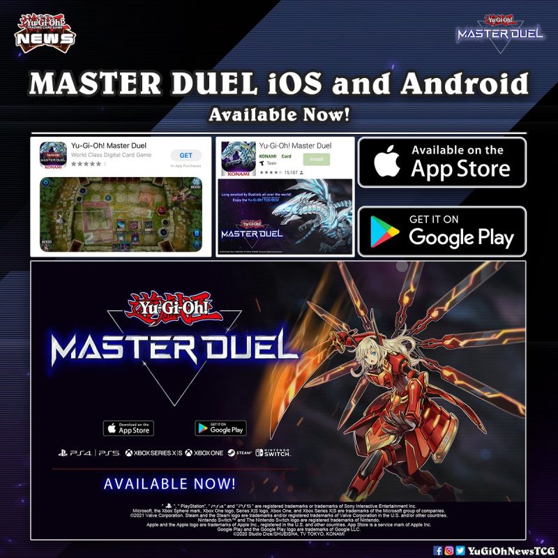 ❰𝗠𝗔𝗦𝗧𝗘𝗥 𝗗𝗨𝗘𝗟❱Yu-Gi-Oh! MASTER DUEL is now available on iOS and Android mobile d...