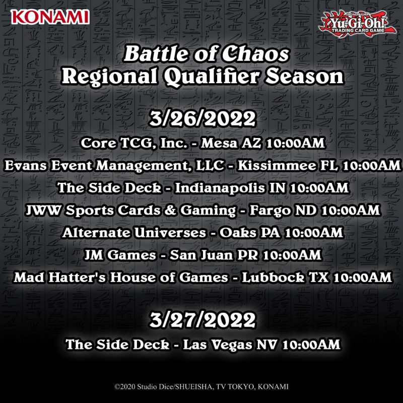 Get ready for in-person Regional Qualifiers for the Battle of Chaos season this ...