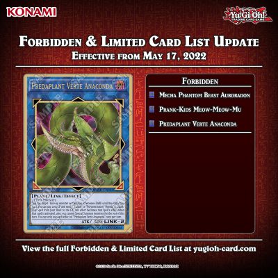 Attention Duelists! The #YuGiOhTCG Forbidden & Limited List has been updated!...