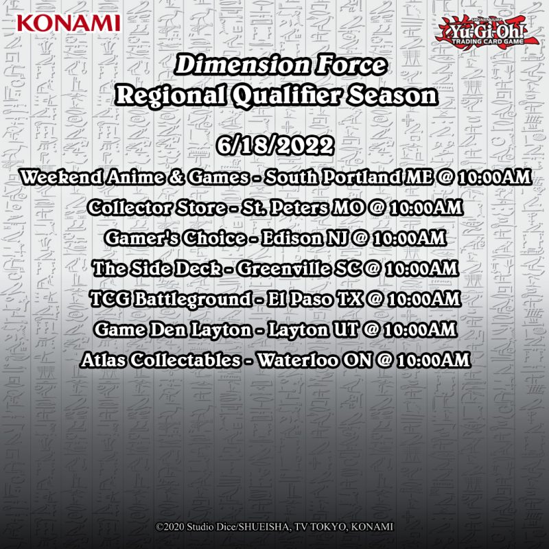 The FINAL Regional Qualifiers for the Dimension Force season is this weekend!  ...