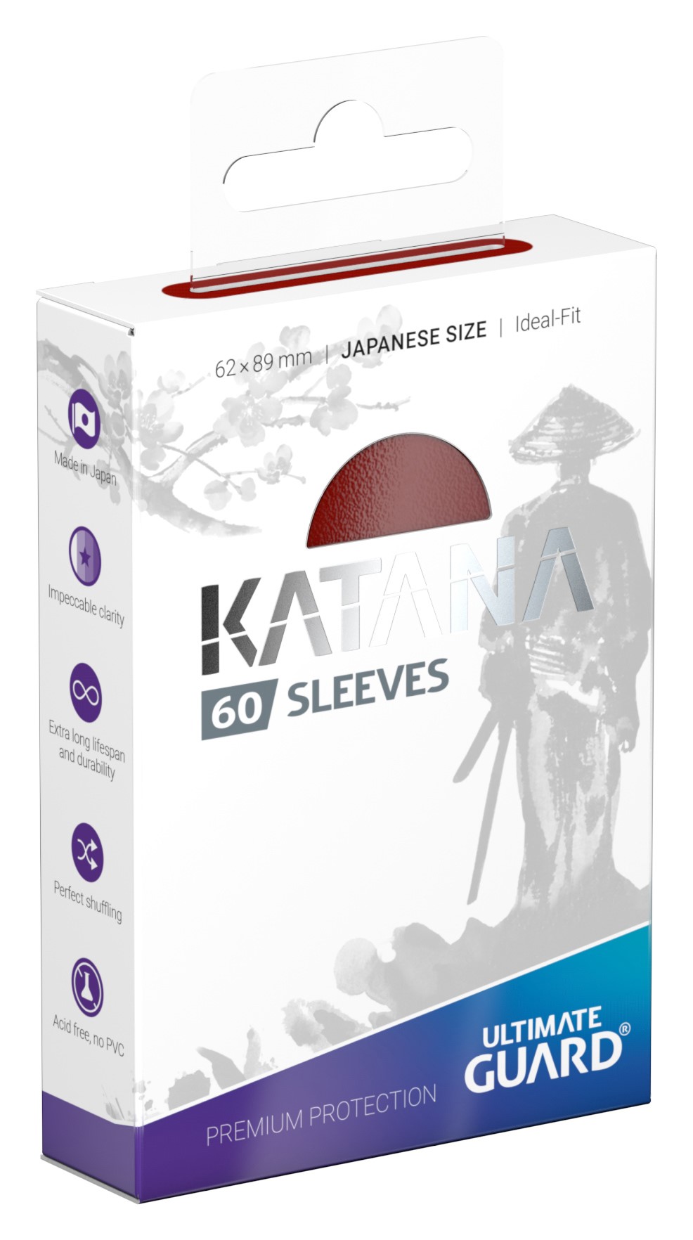 Ultimate Guard Sleeves Japanese Katana Red 60-Count