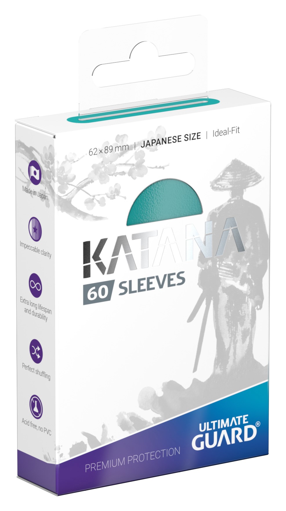 Ultimate Guard Sleeves Japanese Katana Turquoise 60-Count