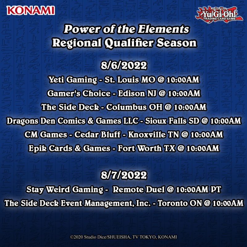Regional Qualifiers for the Power of the Elements season start this weekend!Jo...