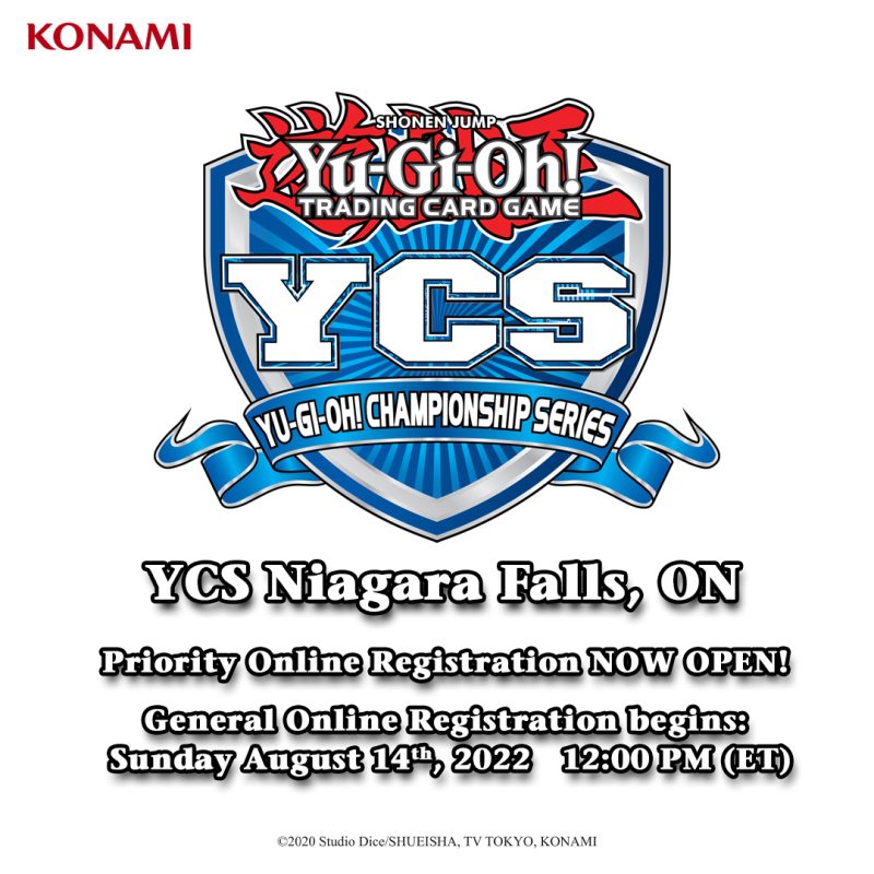 Priority online registration for YCS Niagara Falls is now open for Duelists who ...