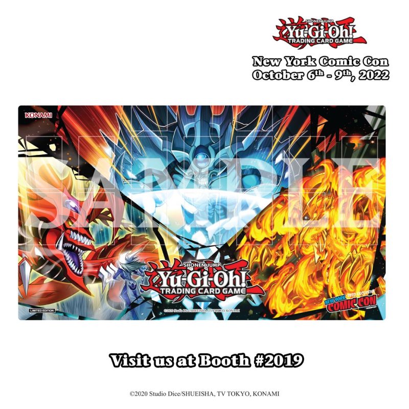 Duelists, are you attending #NYCC? Come check out the Exclusive Edition Game Mat...