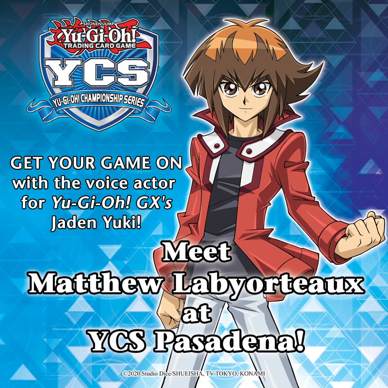 We have a special VIP guest joining us at YCS Pasadena! The voice actor for Yu-G...
