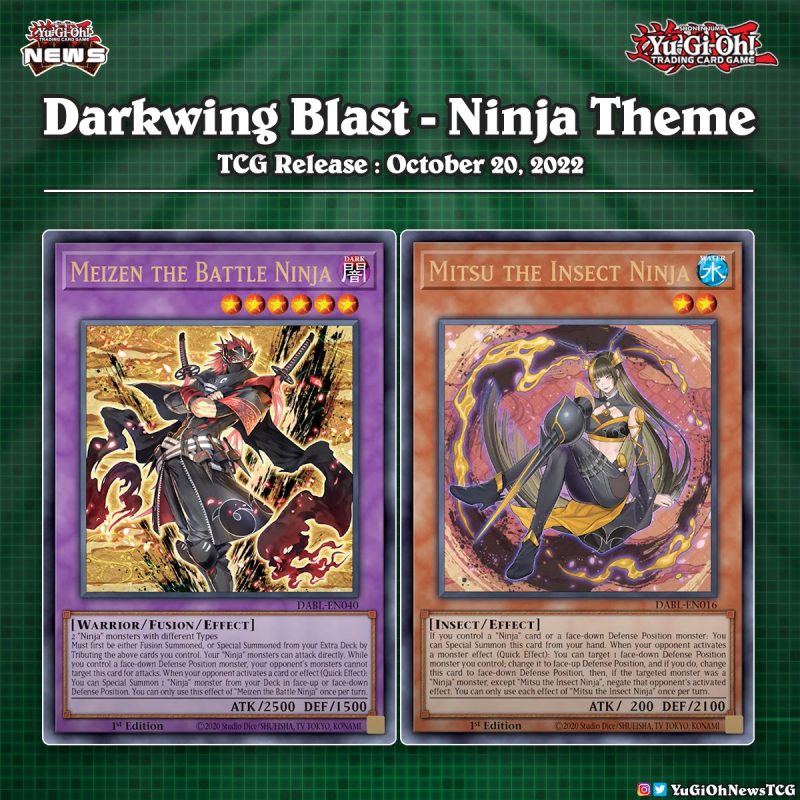 ❰𝗗𝗮𝗿𝗸𝘄𝗶𝗻𝗴 𝗕𝗹𝗮𝘀𝘁❱@tomboxcreations revealed the Ninja theme from the upcoming TCG...