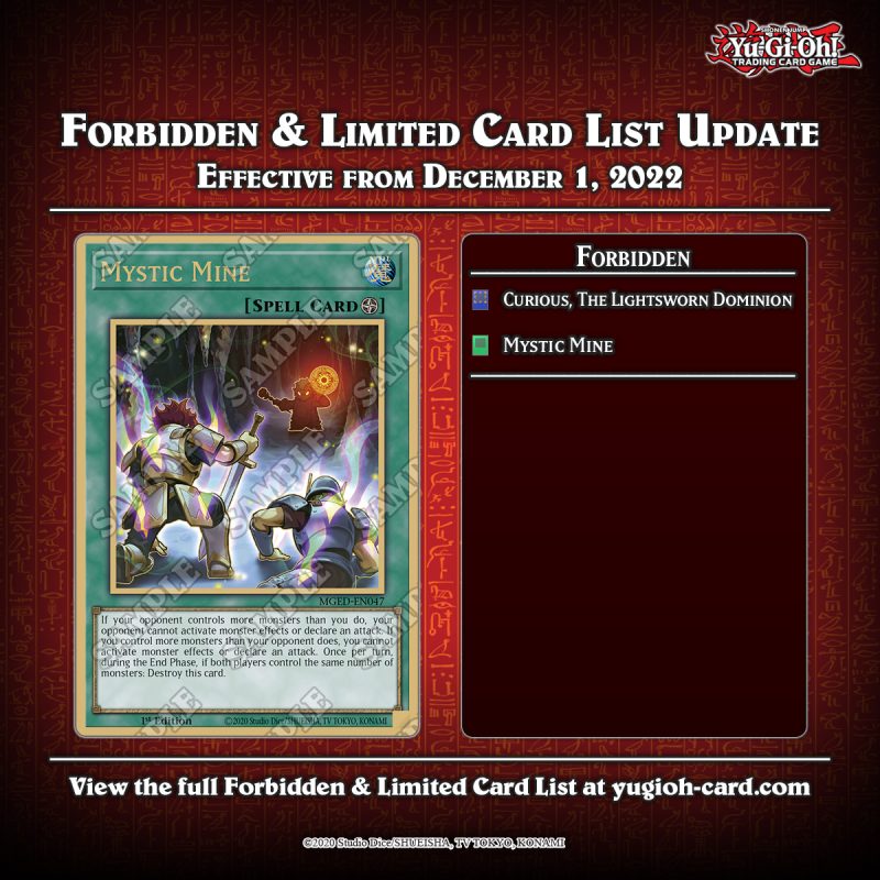A new Forbidden & Limited List is arriving! Please note that it takes effect on ...