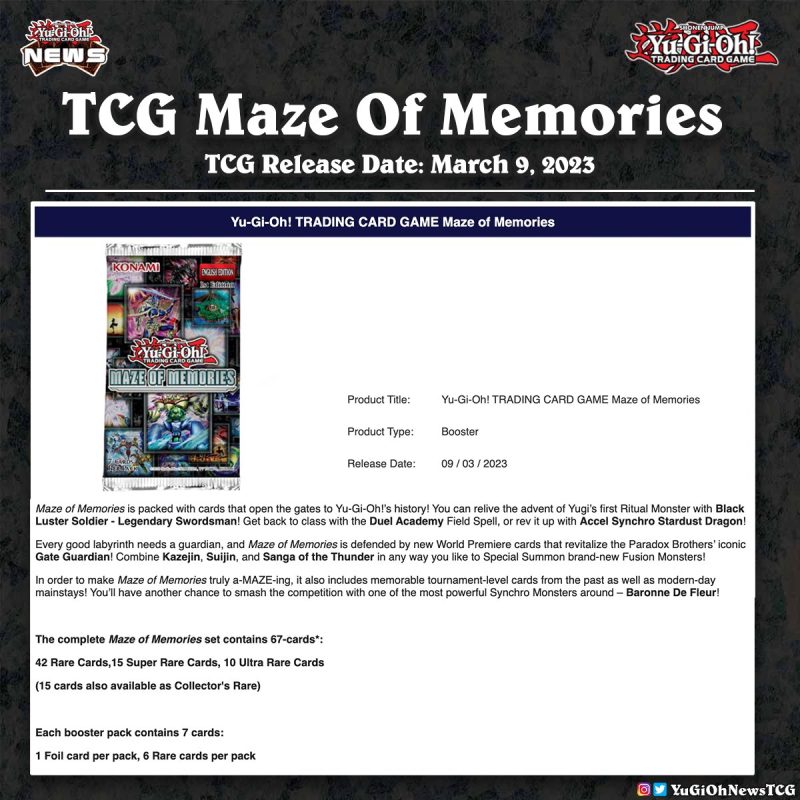 ❰𝗠𝗮𝘇𝗲 𝗼𝗳 𝗠𝗲𝗺𝗼𝗿𝗶𝗲𝘀❱If you liked the OCG set “History Archive Collection” you wil...