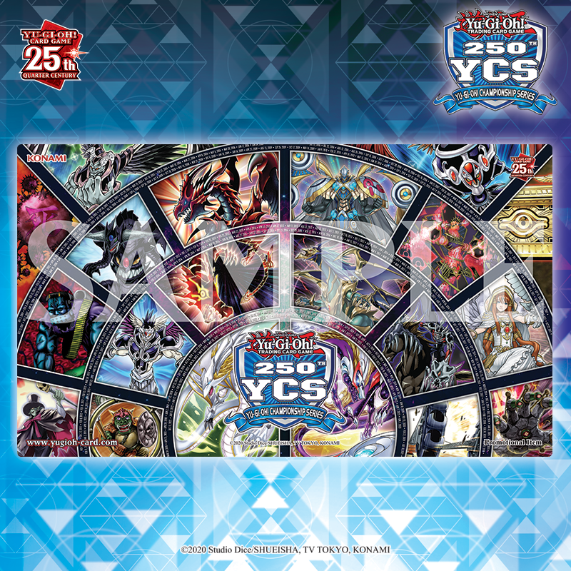 The 250th YCS Participation Game Mat and Field Center Card will be available at ...