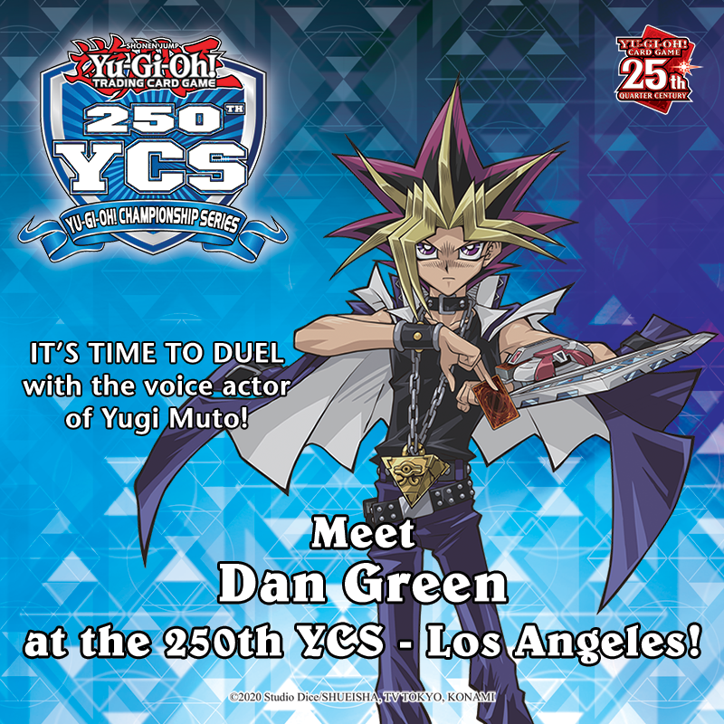 Voice actors, Dan Green (Yugi Muto) and Jake Paque (Playmaker), will be holding ...